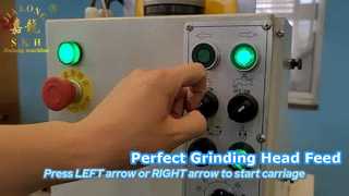 Grinding head vertical feed